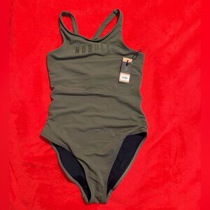 NOBULL Olive Green One Piece Swimsuit